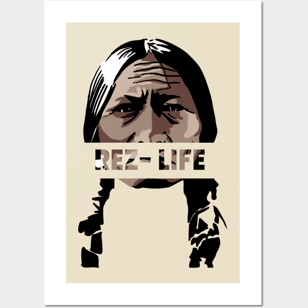 Sitting Bull Rez Life Native American Wall Art by Eyanosa